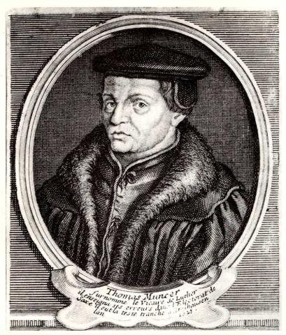 Thomas Müntzer geb.1489; ermordet 1525; Theologe, Reformator, Drucker und Revolutionär im Bauernkrieg